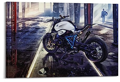 ALTUY Motorrad-Poster für BMW Concept Roadster Motorrad Motorräder dekoratives Gemälde Leinwand Poster 20 x 30 cm