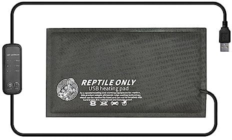 DONGKER Reptilien Heizmatte, USB 5V Reptil Wärmematte, Terrarium Temperatur Heizkissen Amphibien Pet Mat Wärmer Bett Matte für Schlangen-/Eidechsen-/Frosch-Terrarium