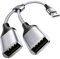 ANDTOBO Câble Répartiteur USB 1 vers 2, USB 2.0 A Mâle vers Double USB Femelle pour PC, Ordinateur Portable, iPhone, Souris, Clavier, Imprimante, Lampes LED USB