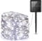 Volunx Solar LED Lights 20M/72ft 200LED Cold White Christmas String Lights Outdoor, 8 Modes, Solar Garden Light Waterproof Copper Wire, Tree Patio, Yard, Party, Wedding, Decor