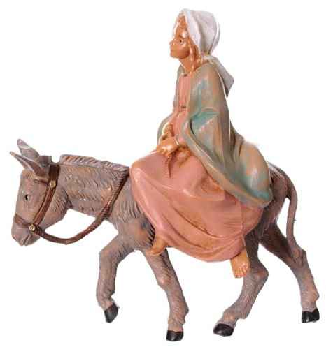 Holyart Herbergssuche, Maria, Figur für Osterkrippe, PVC, Fontanini, 12 cm