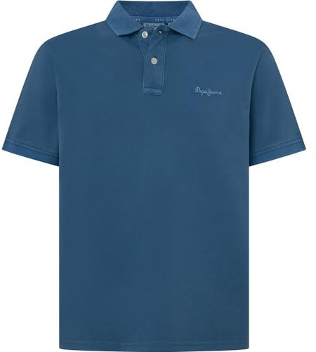 Pepe Jeans Herren New Oliver Gd Polo Shirt, Blue (Sea Blue),