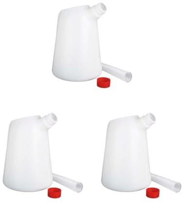 Lot de 3 verres doseur d'huile avec bec verseur flexible avec couvercle pour voiture 5 l