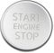 KUNIO Auto Startknopf Aufkleber passt für Audi A4 A6 A5 Q5 A7 Q7 Auto Startknopf Abdeckung Zündung Schalter Aufkleber Zubehör Sticker für den Start-Stopp-Knopf Silber 1pcs