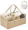 Baby Windel Caddy Organizer, Wickeltisch Organizer Aufbewahrungskorb mit Herausnehmbaren Fächern, Tragbarer Faltbarer Wickelorganizer, Windeleimer mit Lätzchen, Windel Organizer als Babyparty Geschenk