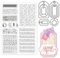 INFUNLY 2 Stück Marmor-Textur, Durchsichtiger Stempel Und Stanzformen, Musiknoten, Silikon-Stempel, Tag, Stanzer, Wandhintergrund, Rahmen, Gestanzt Für Kartenherstellung, Scrapbooking
