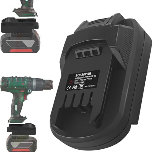 Adaptateur de batterie Bosch GBA vers Parkside 20 V, compatible avec les batteries au lithium Bosch GBA 18 V, convient pour Parkside 20 V Cordless Power