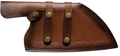 HELVES PU Leather Meat Cleaver Sheath Waterproof Wide Knife Cover Butcher Chef Knife Guards Kitchen Knives Blades Protector