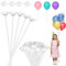 Aszaui 100 Pezzi Bastoncini per Palloncini,Palloncini Sticks Supporti,Riutilizzabili Stecche per Palloncini,Kit di Supporto per Palloncini,Bianco Aste per Palloncini Plastica per Matrimonio,Party