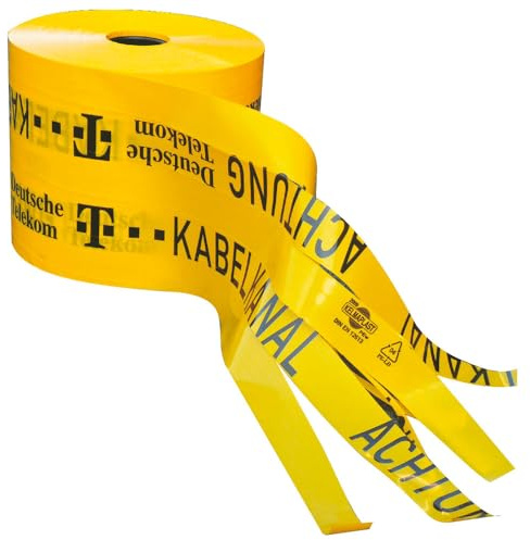 Kelmaplast Kabeltrassenband für Telekomkabel, 250 mm, 250 m 94-250 (Trassenwarnband Trassenband Warnband Trassenwarnbänder Kabeltrassenbänder Kabeltrassenwarnband)
