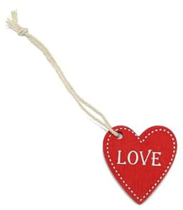 10 Stück 6 x 4 cm Herz Anhänger,Holz Christbaumschmuck mit Schnur,Hängender Schmuck,Baumschmuck,Herzen Hochzeit Deko,Valentinstag Herz Geschenk Deko,Weihnachtsdekoration,Hängedeko,Rot