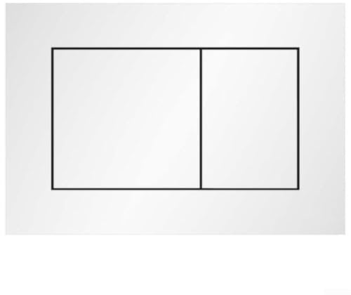 Versteckte Betätigungsplatte, Kunststoff, Doppelspülplatte, Wandmontage, WC-Spülpaneel für TECE Modelle 9240401, 9240407, 9240417 Modelle (weiß (9240417))