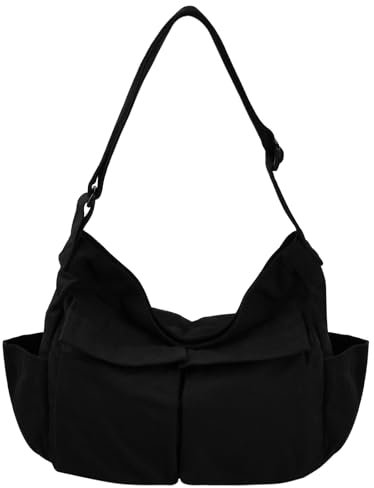Husalsea Bolso Bandolera Estilo Workwear Bolso de Lona Duradero y con Gran Capacidad, Ideal para Hombres y Mujeres, Perfecto para Estudiantes y Profesionales