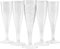 MATANA 48 Flûtes à Champagne en Plastique à Paillettes Argentées, 133ml - Verres Solides pour Cocktails, Dessert - Gobelets Réutilisables pour Mariages, Anniversaires, Noël, Fête