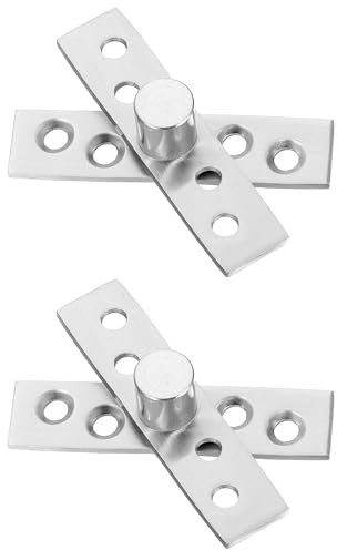 QUARKZMAN 2pz Cerniera a Pivot per Porta Invisibile, Cerniera per Porta Nascosta, Rotazione a 360 Gradi Cerniera di Occultamento per Porta Segreta, Libreria, Porta Girevole, 2,95 Pollici