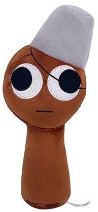 Sprunki Plushies Merch,Sprunki Plush Toys,Soft Stuffed Animal Pillow Figure Doll Christmas Birthday Gifts for Adult Kids (Dark Brown)