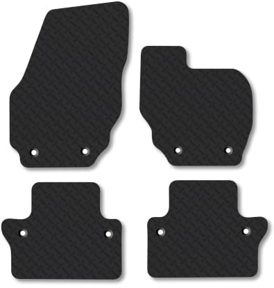 Volvo V70 (2008-2016) [Manual] 5mm Rubber Car Mats | Heavy Duty Rubber Tailored Fit Floor Mats Full Coverage Durable Waterproof Accessories Easy Clean Anti Slip Made in the UK