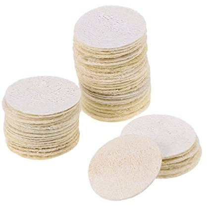 CRILSTYLEO 50stücke Wiederverwendbare Luffa-gesichtspads Peeling-schwämme Für Hautpflege Make-up-entferner Gesichtsreinigungspads Waschpads Für Tägliche Anwendung