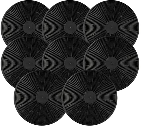vhbw 8x Aktivkohlefilter Ersatz für Hanseatic CF110 | 812120, K10001, 4016572013856 für Dunstabzugshaube - 17,5 cm