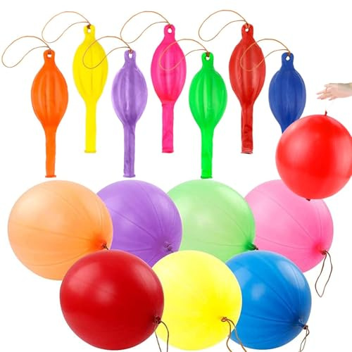 70-Pack Punch Balloons, Punch Balloons for Party Bags, High Bounce Rubber Balls for Pinata Fillers, Classroom Treasure Box Prizes, Gumball Machine Refills and Party Favor Goodie Bag Stuffers