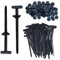 100PCS Nylon Universal Cable Tie Buckle, Multipurpose Design Zip Tie Rivets, Heavy Duty Self-Locking Cable Tie Buckles Tool for Car Daily Repair (Black)