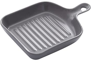 GRIRIW Rechteckige Grillplatte aus Keramik mit Antihaftbeschichtung Mikrowellengeeignet für Sicheres Grillen und Servieren für Küche