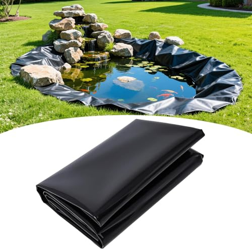 qodxcrfv Teichfolie 10x10m Gartenpoolmembran, verstärkte und verschönerte Umgebung teichbecken teichfolie Kann Wiederverwendet Fisch und Pflanzenfreundlich