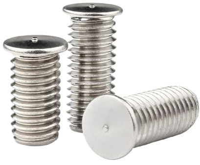 Lote de 100 tornillos de soldadura por puntos M3, M4, M5, M6, M8, M10, de aluminio, cobre y acero inoxidable para descarga de condensadores (Stainless, 12 mm, M3 (100 unidades)