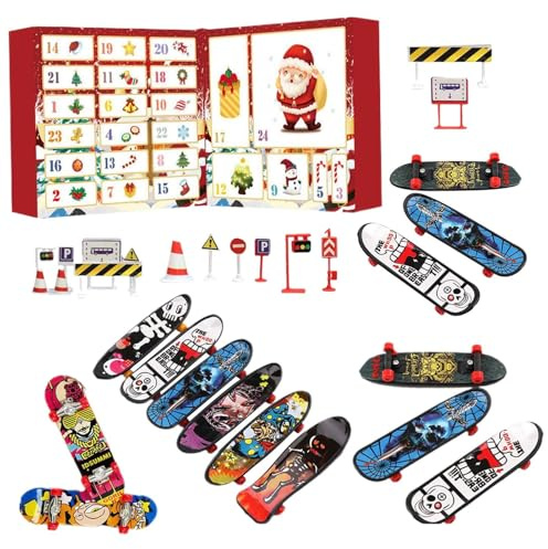 Calendrier de compte à rebours de Noël – Fournitures de fête interactives amusantes | Jouets de panneau de signalisation de Noël, pour les vacances, les fêtes d'anniversaire, les bureaux, la maison