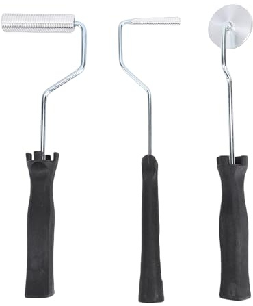 YUEHISY Fiberglass Roller Tools Kit, Resin Roller with Grooved Design, Ergonomic Handle, Laminating Tool Kit for Fiberglass, Bathtub, Deck, Boat Repair
