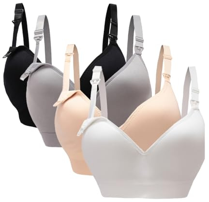 Oliaekd Reggiseno Allattamento per Le Donne Reggiseno Coppa Morbida Confezione da 4
