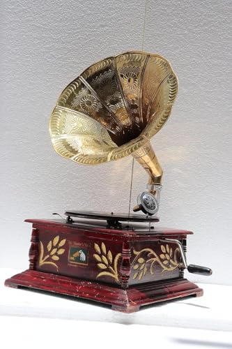 Grammofono HMV antico vintage replica funzionante originale giradischi fonografo nuovo carving grammofono