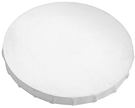 White Round Circle Stretched 3D Wall Art Personalised Canvas for Painting & Crafts by BCreative®