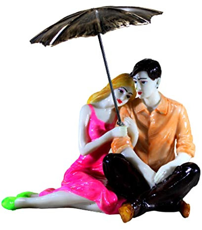 ESPLANADE Love Couple with Umbrella Showpiece Murti Idol Statue Skulptur (17,8 cm)