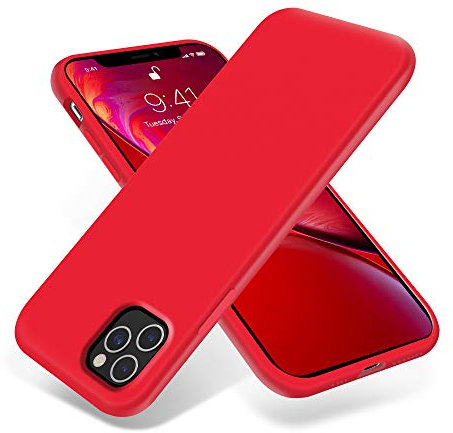 OTOFLY Compatible with iPhone 11 Pro Max Case,ultra slim fit iPhone case liquid silicone gel cover with full body protection anti-scratch shockproof case,Red