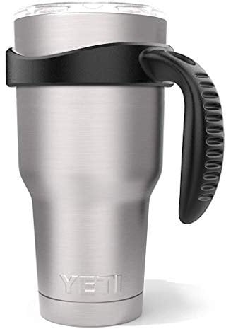 ALAFAT Tumbler Handle for 30 oz Yeti Rambler Cooler Cup, Rtic Mug, Sic, Ozark Trail Grip and more Tumbler Mugs - BPA FREE (Black-CUP NOT INCLUDE)