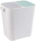 ONVAYA® Mülltrennsystem Tom | Mülltrennung mit mehreren Fächern | Mülleimer in creme-weiß | Abfalleimer für Küche & Bad (18L Grau-Mint)