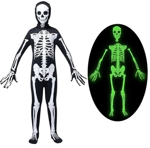 Spooktacular Creations Halloween-Kostüm für Jungen, klassisches Skelett-Kostüm für Kinder, Größe S (5 7 Jahre)
