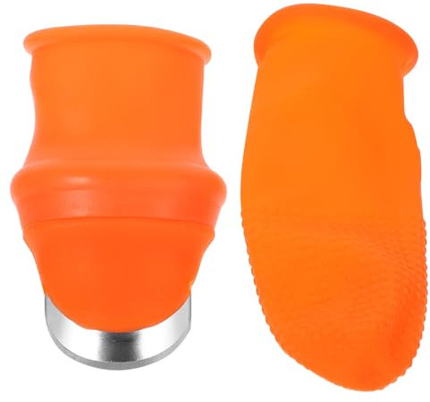 iplusmile Silicone Thumb Knife Harvesting Plant Separator Gardening Tool for Men Gardeners (Orange)