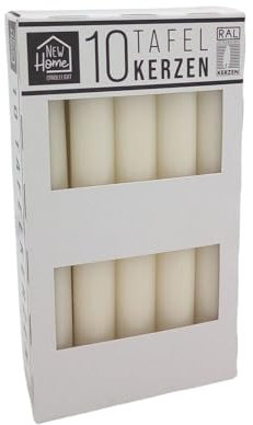 Tafelkerzen 10er-Set Champagner Stabkerzen Leuchterkerzen Tischdeko Kerzen