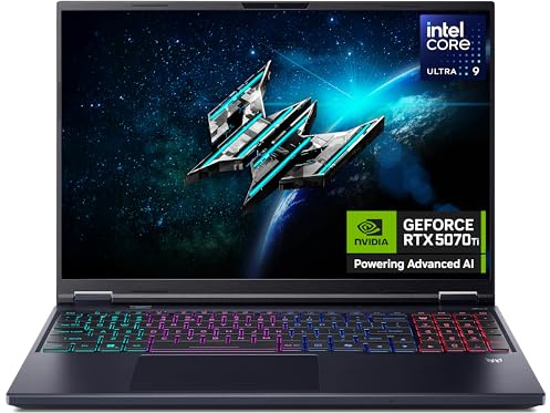 Acer Predator Helios Neo 16S, PHN16S-71, Gaming Laptop, 16 OLED, Intel Core Ultra 9, 32GB RAM, 1TB SSD, NVIDIA RTX 5070