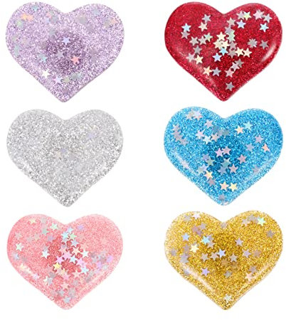 Sewroro Diamond Painting Cover Mind 6Pcs 5D Diamant Malerei Push Pin Magnet Herzförmige Diamantmalerei- Abdeckhalter für Diamant Painting Supplies