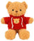 Kuscheltier Teddybär Plüschtier, kuscheltier bär mit Kapuze，Stofftier Schmusetier zum Kuscheln & Spielen, Plüschtier Teddybär Geschenk, Teddybär Plush Dekoration für Jungen und Mädchen (Rot 30cm)