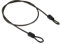 PATIKIL Sicurezza Acciaio Cavo 2.5mm x 0.5m/1.64ft Rivestito Bagaglio Blocco Filo Corda con Doppio oring Nero