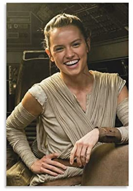 Bilder Wohnzimmer Modern 60x90cm Daisy Ridley Poster auf Leinwand und Wandkunstdruck Kein Rahmen