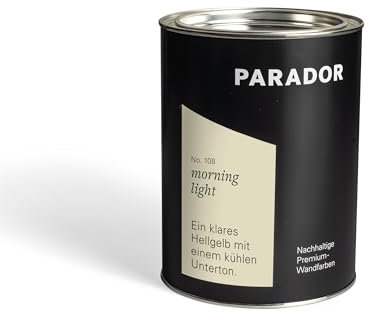 Parador Wandfarbe Morning Light hellgelb pastell 2,5 L - nachhaltige Premium Innenfarbe matt - hohe Deckkraft tropffest spritzfest ergiebig schnelltrocknend geruchsneutral vegan