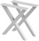 BK Styl 2 Stück Tischbeine Metall Weiß X-Form | Tischkufen aus 60x60mm Profilen | Tischkufen Tischfüße Möbelbeine für Schreibtische & Esstische I Stahl Pulverbeschichtet I DIY (615x720mm White)