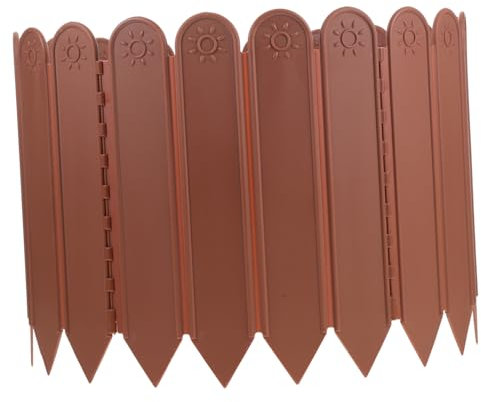 BESPORTBLE 1tasche Plastik-gartenzaun Dekorativer Landschaftszaun Dunkelbraun Leicht Installierbar Für Terrasse Blumenbeet Rasen Begrenzung Flexibel Und Robust