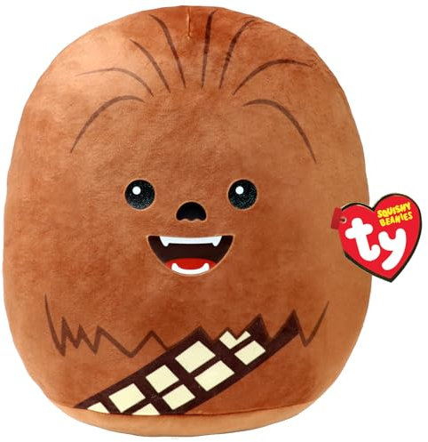 TY Chewbacca Disney Star Wars Squish-A-Boos 14 Inches, Licensed Beanie Baby Soft Plush Toy, Collectible Cuddly Stuffed Teddy