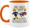 Tasse Tassen 325ml - Feuerwehrmann Sam - Ich gehe jetzt in den Kindergarten! - 325 ml - Orange - feuerwehr kinder feuerwerhman kindergarten kindertasse feuerwhrmann feuetwehrmann feuwehrman